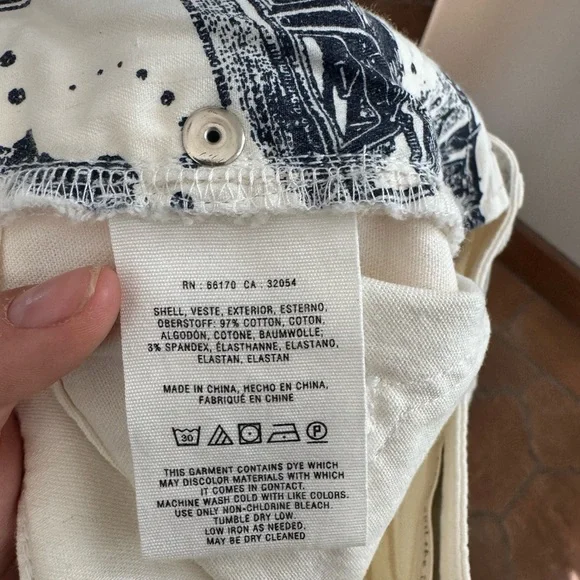 Pilcro and the Letterpress Cream Jeans with Lace-Up Hem - Picture 7 of 7